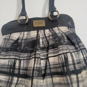 Simply Vera Vera Wang Plaid Black and Cream Shoulder Bag
